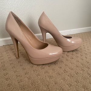 LC Lauren Conrad Nude Platform Pumps